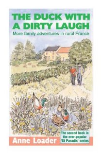 The image of the book cover of The Duck with a Dirty Laugh Cover by Anne Loader, published by Léonie Press