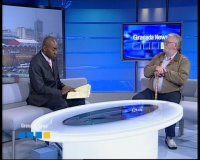 Carl Leckey on the Granada TV lunchtime news