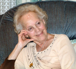 Ursula at home in Parkgate, January 2006